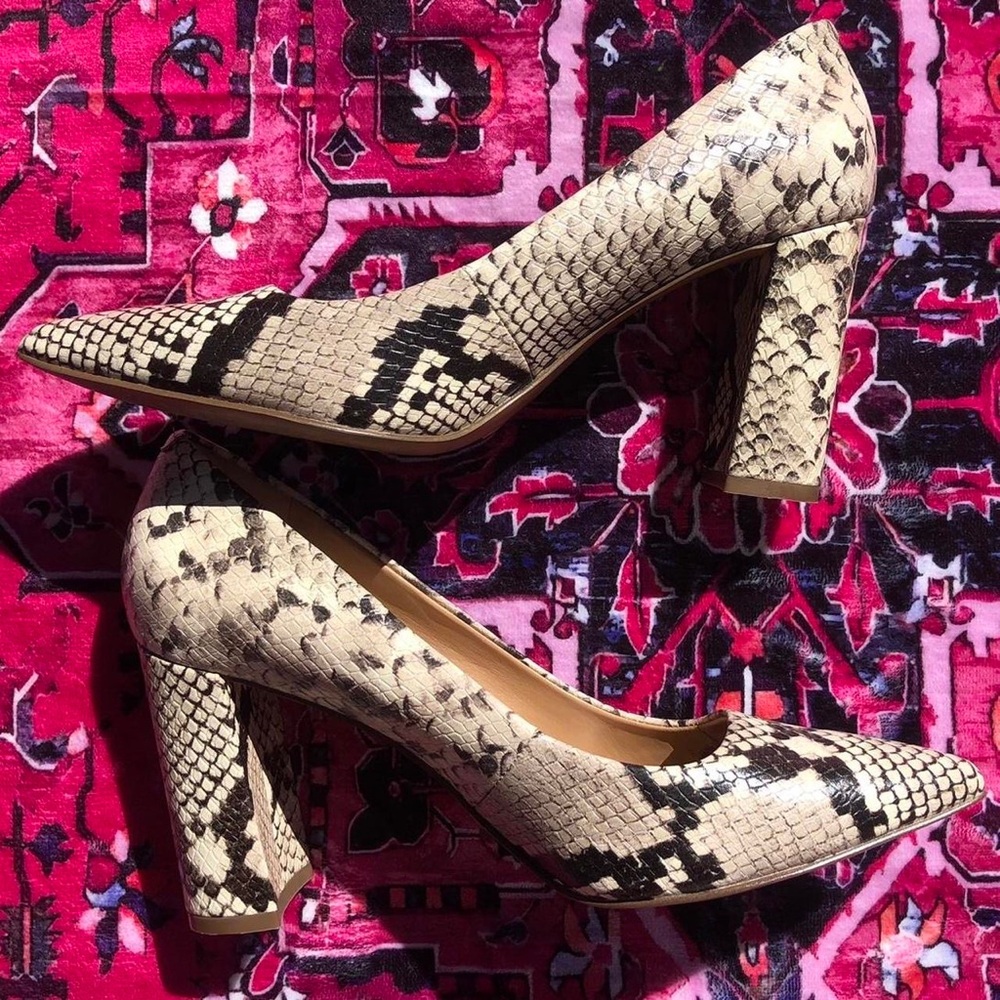 Banana Republic Snakeprint Block Heels